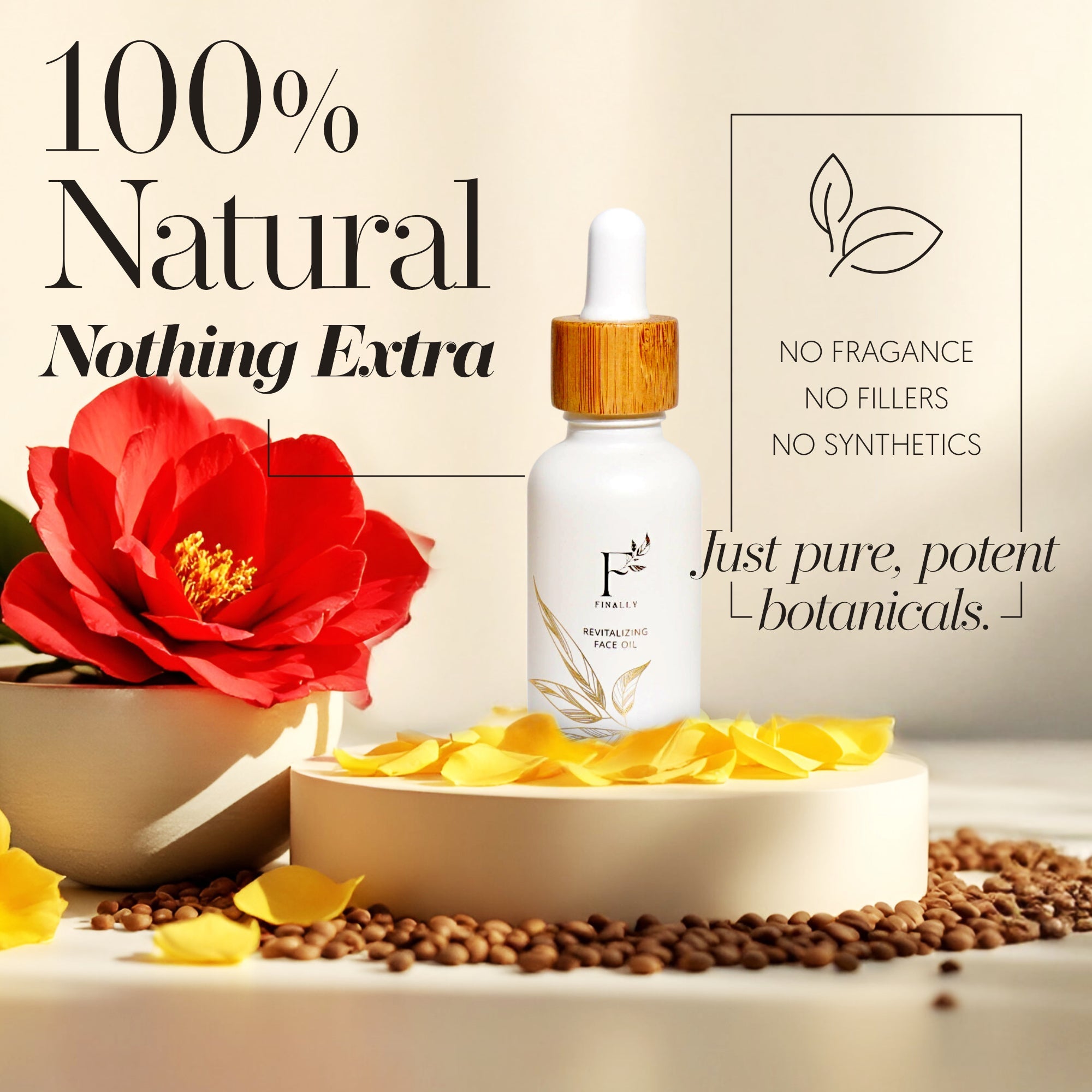 pure potent botanical oil, no fillers