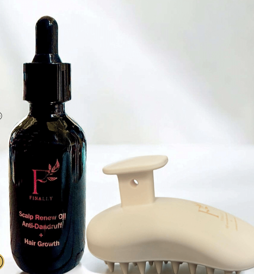 Scalp renew oil with brush