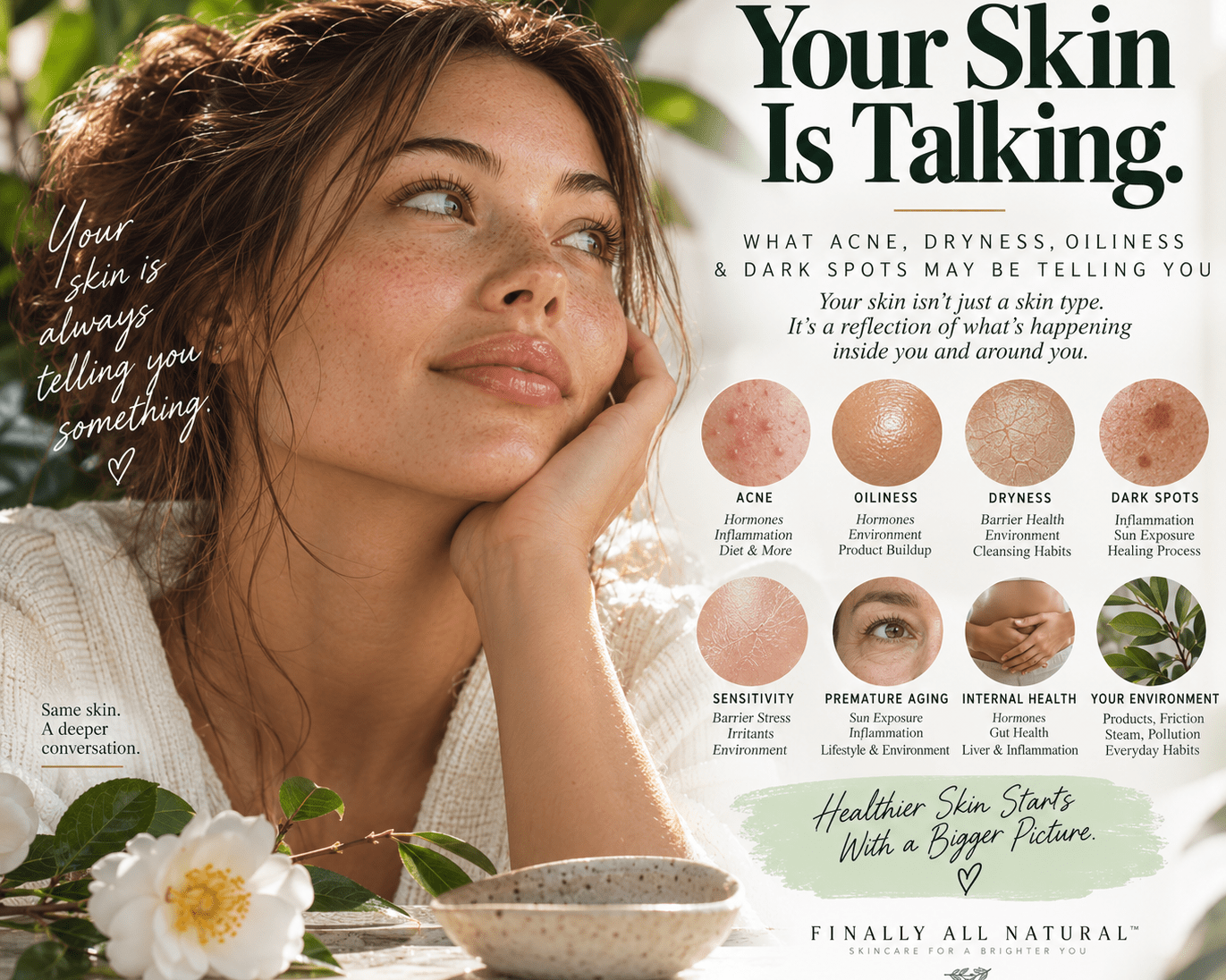 Is Your Skin Type Really Your Skin Type? What Acne, Dryness & Oiliness May Be Telling You - Finally All Natural
