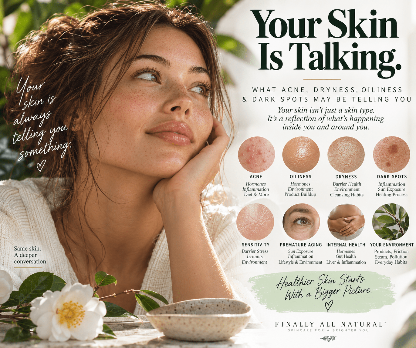 Is Your Skin Type Really Your Skin Type? What Acne, Dryness & Oiliness May Be Telling You - Finally All Natural