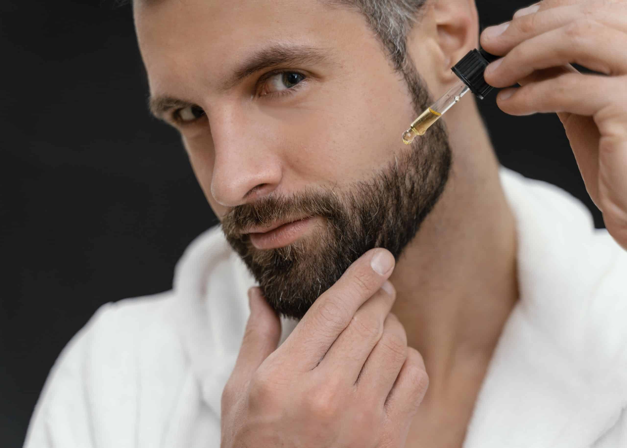 man using natural oils