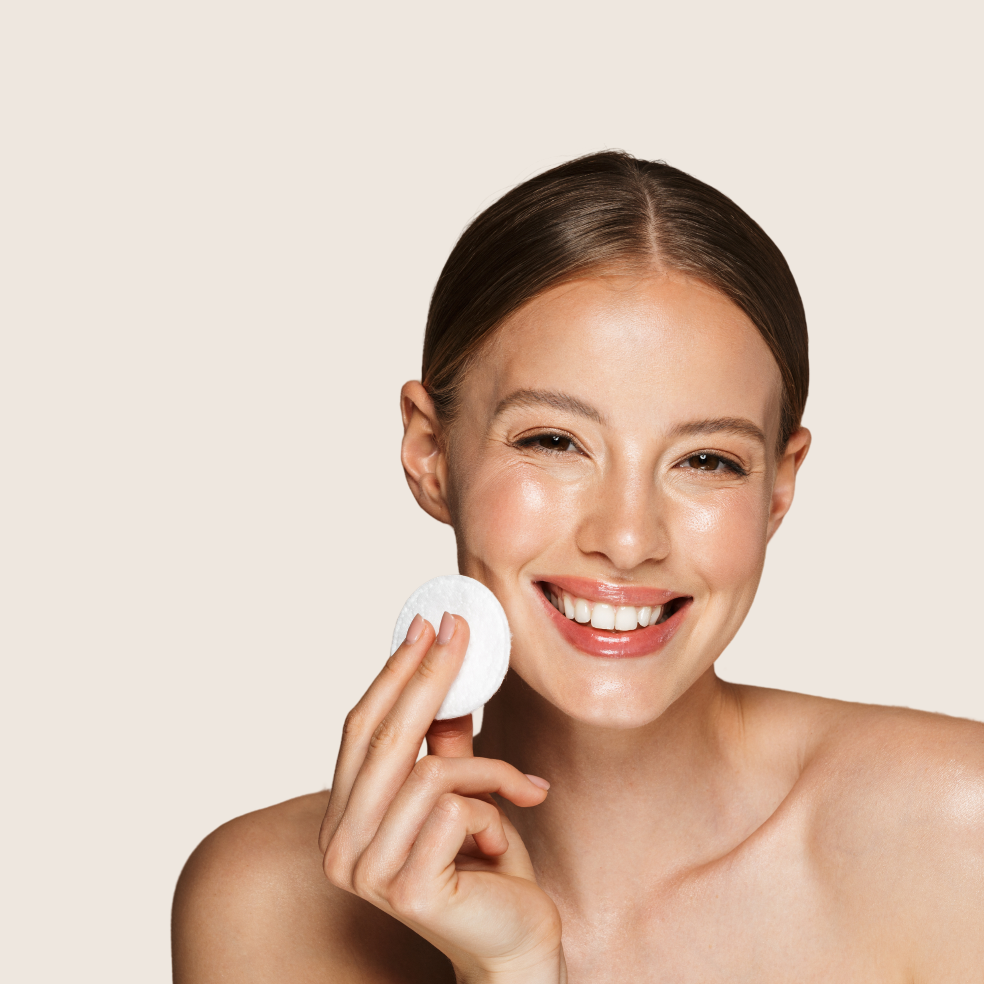 Glowing skin and bamboo pads