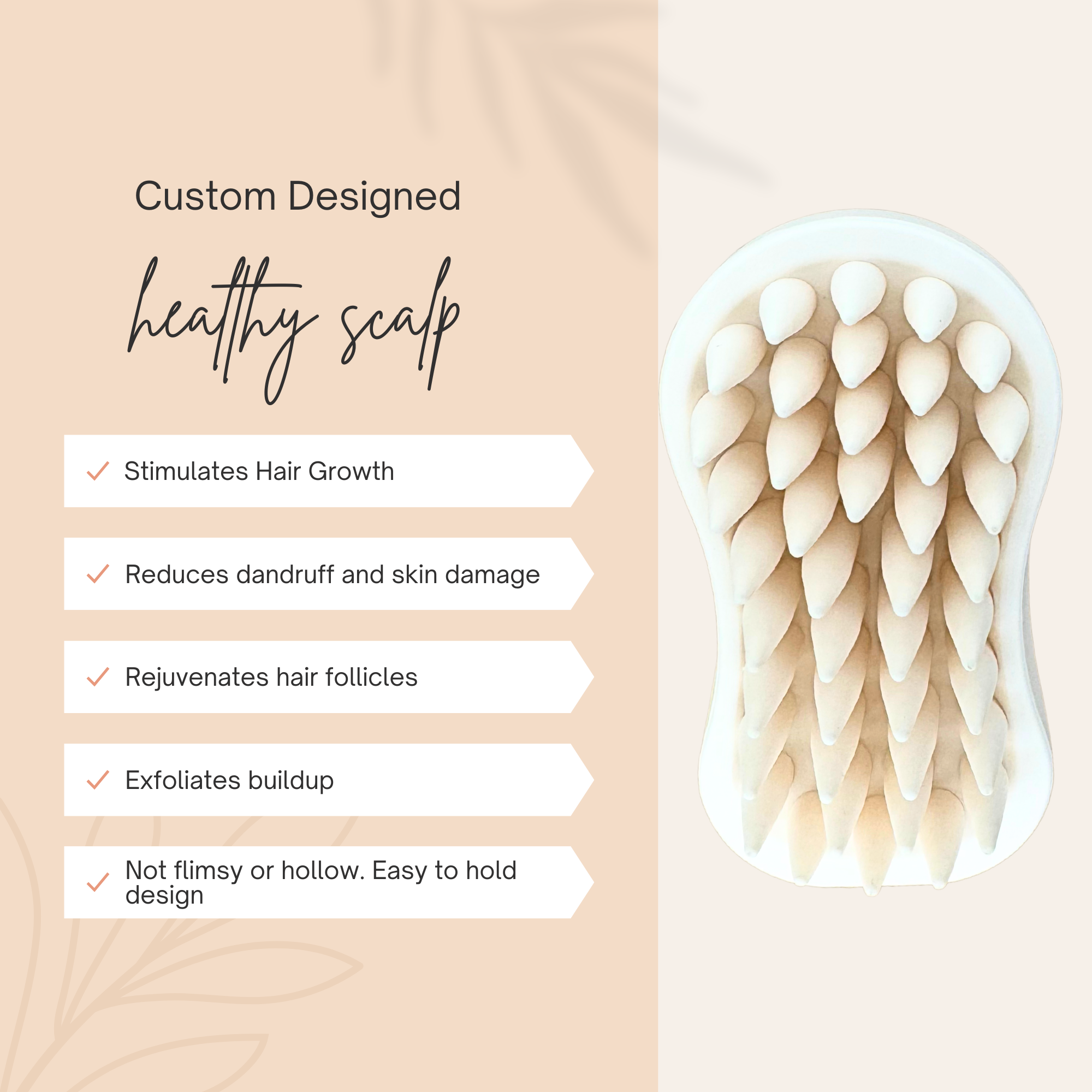Custom Shape Shampoo Brush Scalp Massager