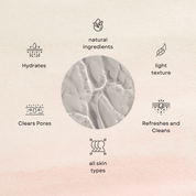 *New*Dual Action Natural Face Wash & Toner | Cucumber + Kaolin Clay