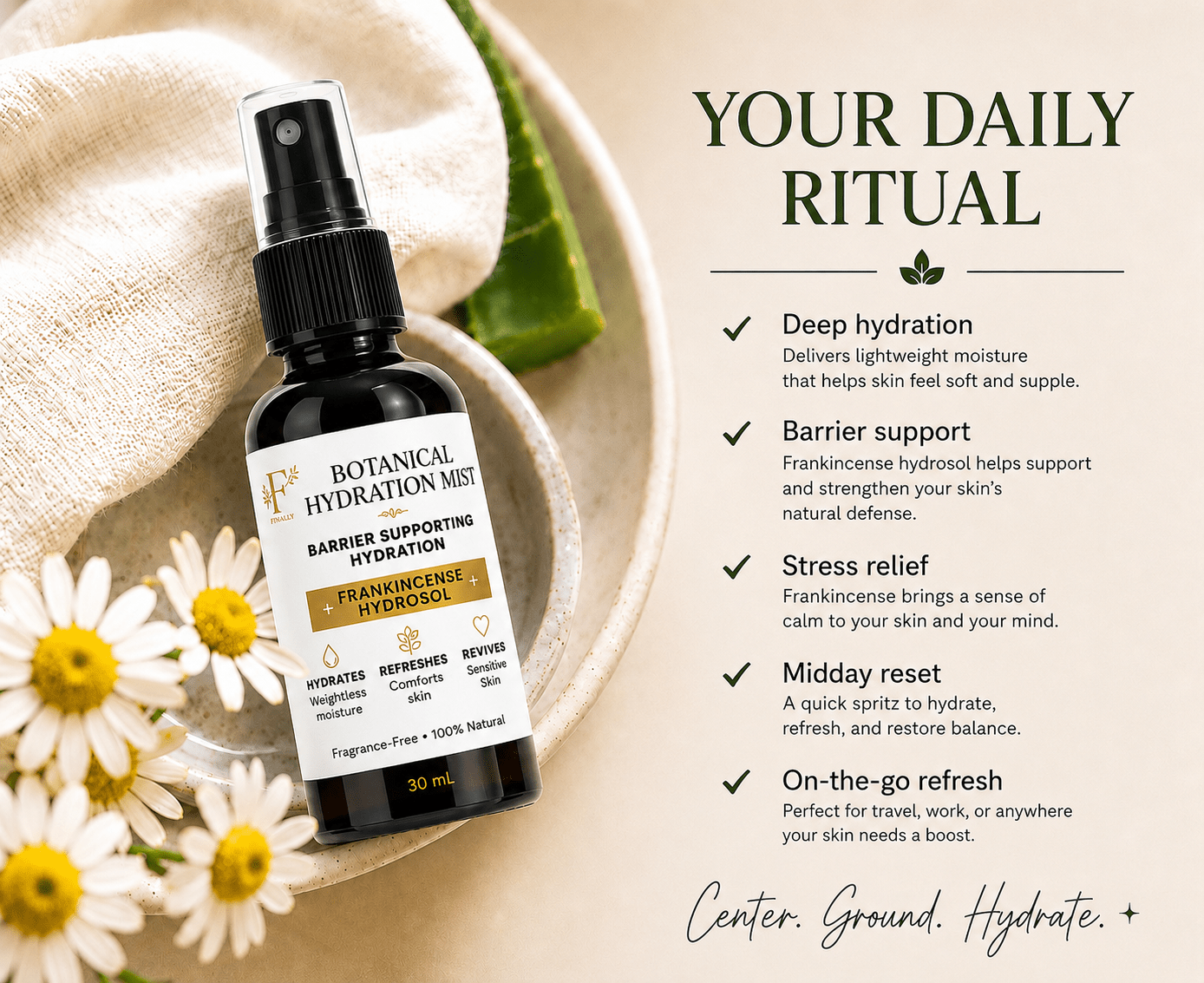 Natural Face spray with frankincense 