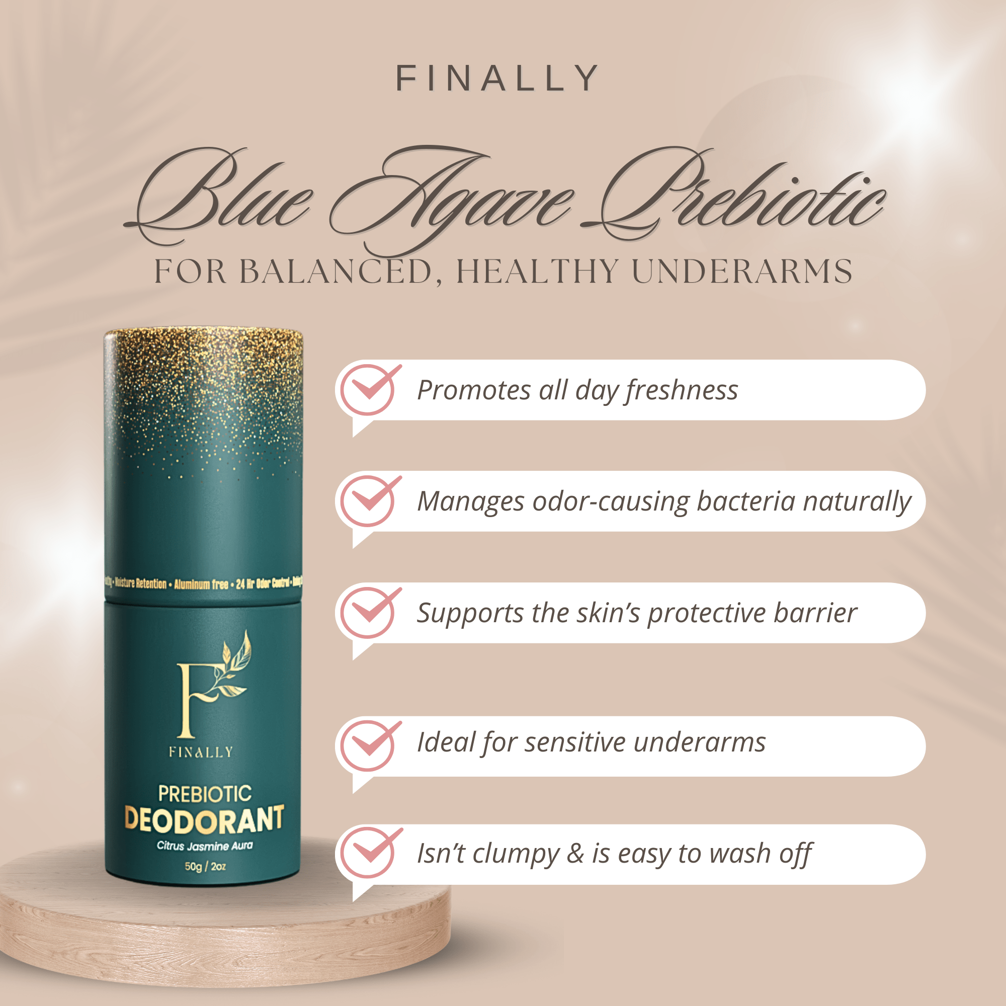 Jasmine All Natural Deodorant | Aluminum - Free - Finally All Natural