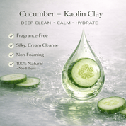 *New* Dual Action Natural Face Wash & Toner | Cucumber + Kaolin Clay - Finally All Natural