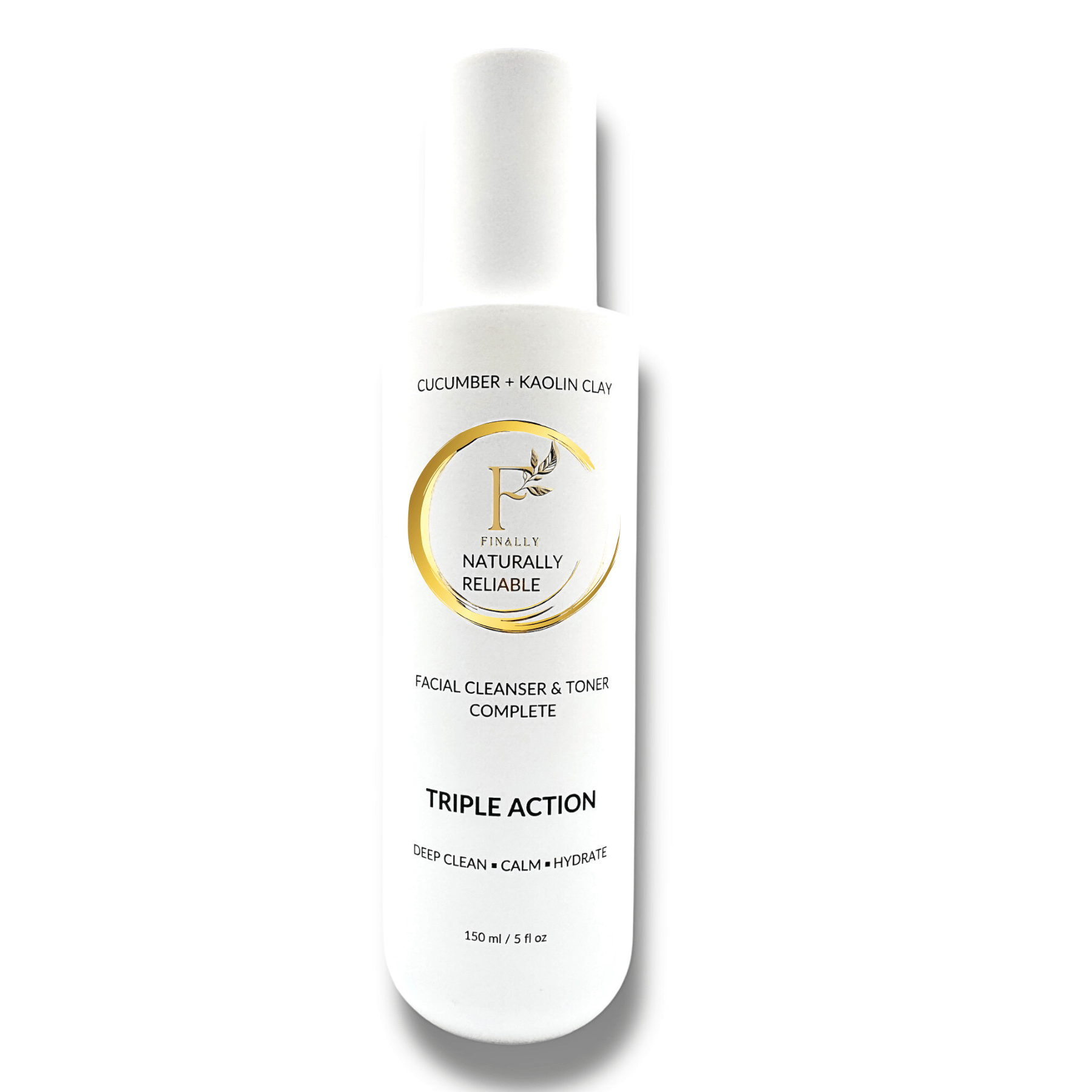 *New*Dual Action Natural Face Wash & Toner | Cucumber + Kaolin Clay - Finally All Natural