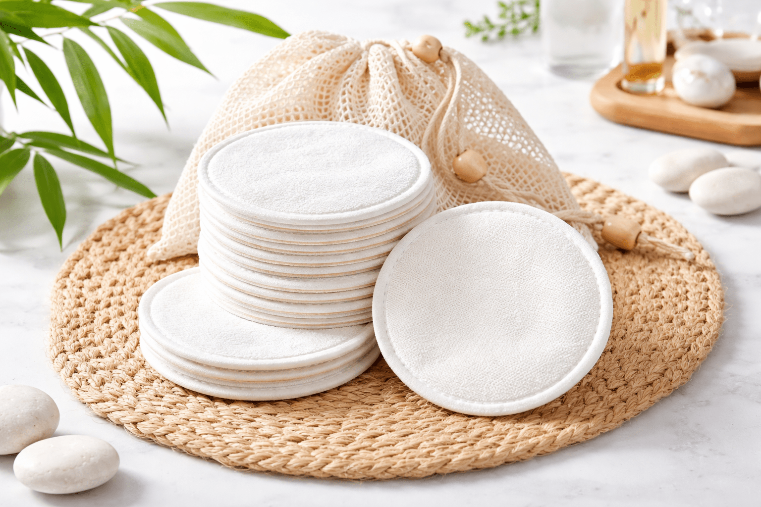Reusable Ultra Soft 3 - Ply Bamboo Pads - Finally All Natural